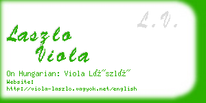 laszlo viola business card